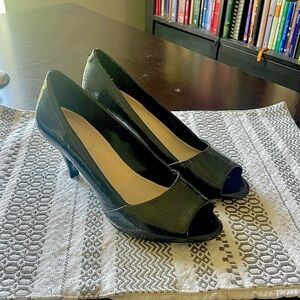 Calvin Klein Black Peep-Toe Heel